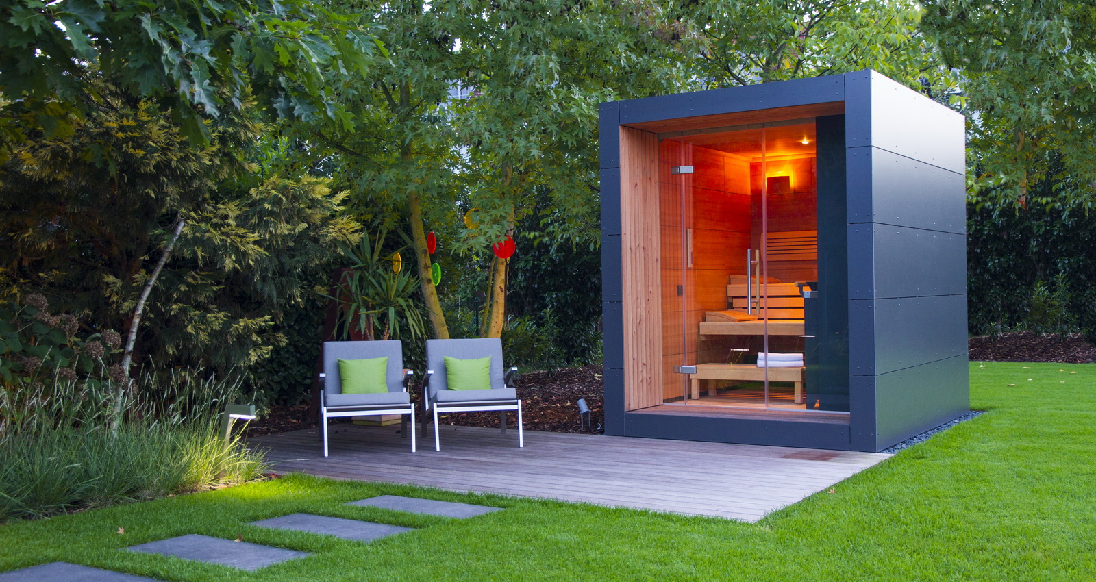 Design Gartenhaus moderne Gartenhäuser schicke Gartensauna auch alsBausatz